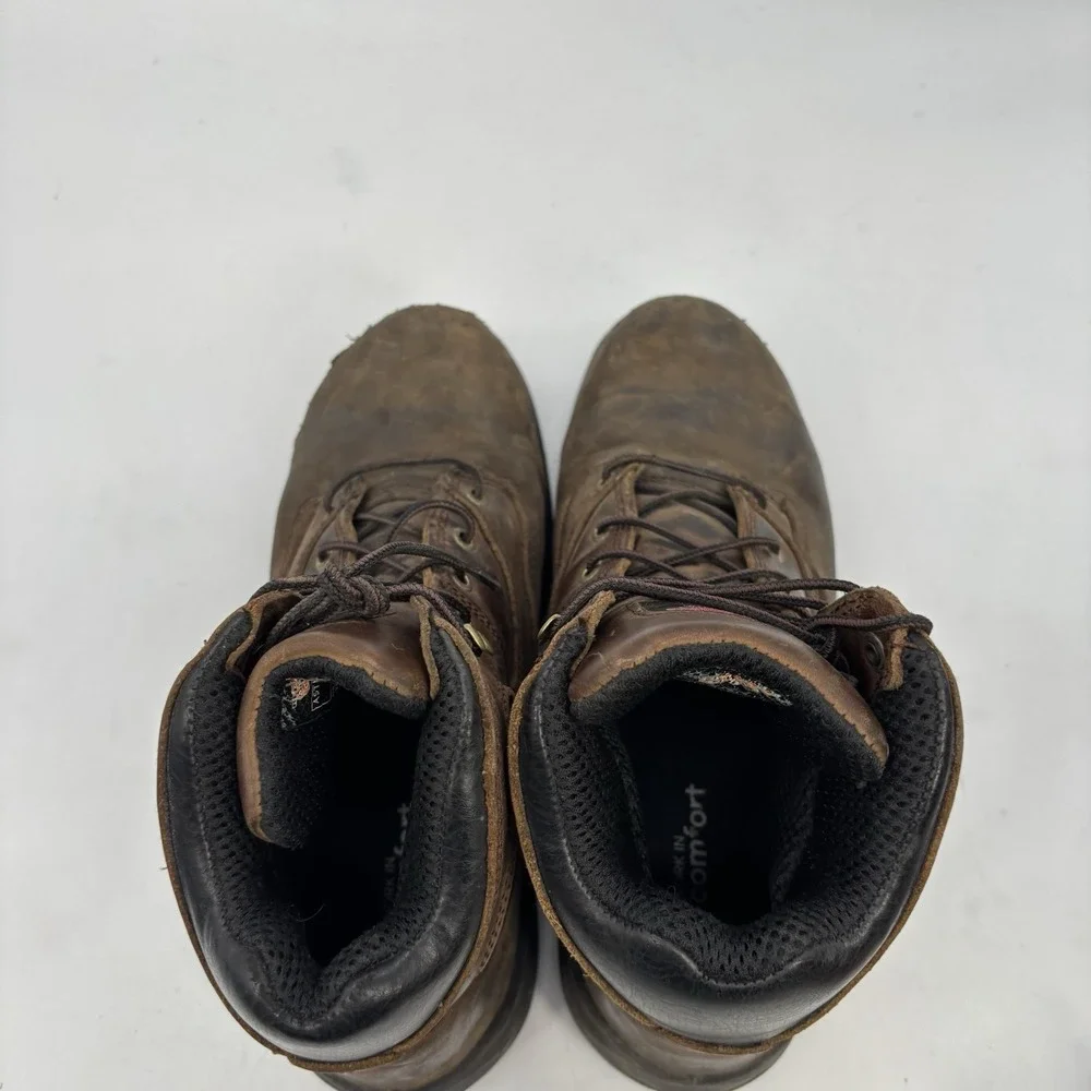 Red Wing 4421 Safety Steal Toe Boots Mens 10 EE 2E Brown Metguard 6